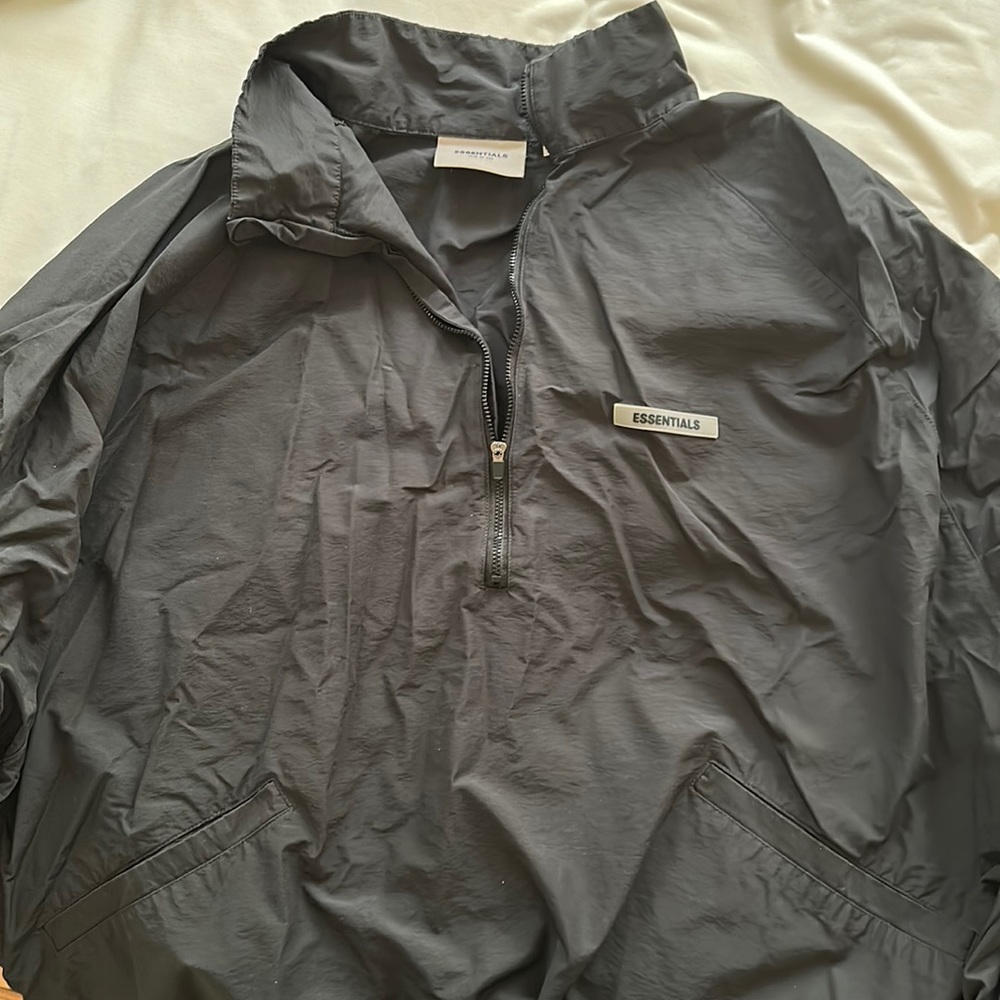 FOG black windbreaker, size L